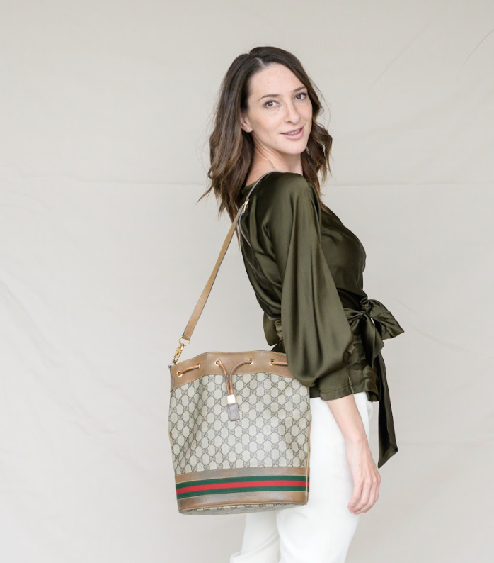 Ophedia Gucci Bolsa Bucket icónica.